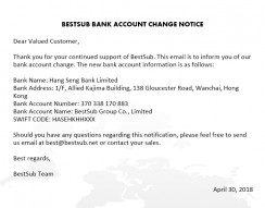Bestsub Bank Account Change Notice