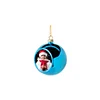6cm Plastic Christmas Ball Ornament (Light blue)