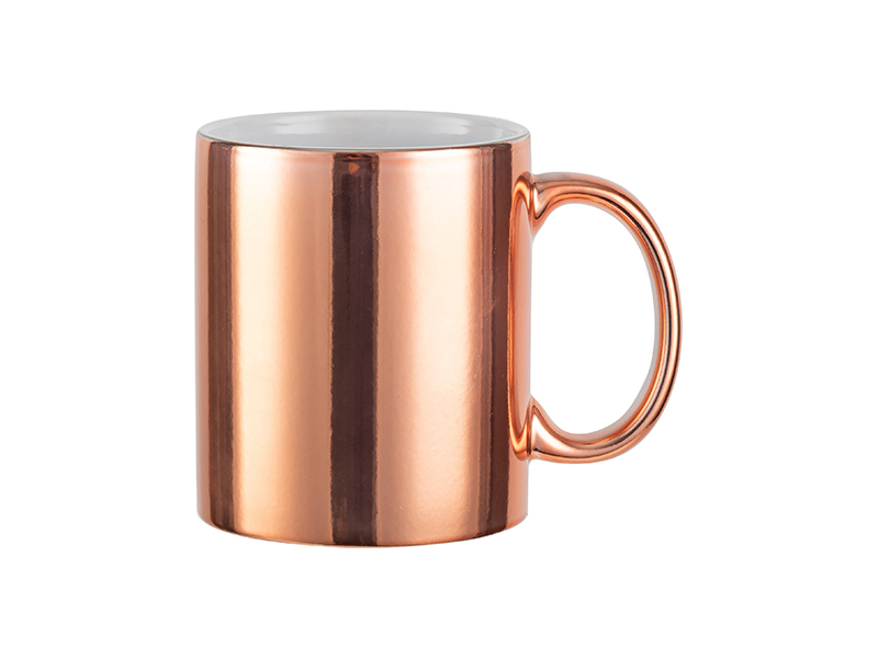Metallic Gold Ceramic Sublimation Coffee Mug - 11oz.