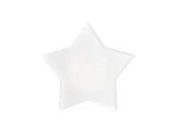Placa em acrílico com nome (formato estrela, 7,7 x 7,7 x 0,4 cm)