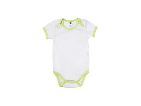 Baby Onesie Short Sleeve XL(Green Edge,12-18M)