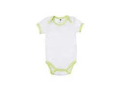 Baby Onesie Short Sleeve XL(Green Edge,12-18M)