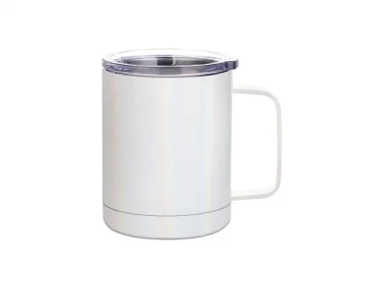 Sublimation 12oz/360ml Glitter Sparkling Stainless Steel Coffee Cup (White)