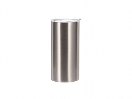 12oz/350ml Sublimation Skinny Stainless Steel Lowball Tumbler (Silver)