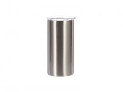 12oz/350ml Sublimation Skinny Stainless Steel Lowball Tumbler (Silver)