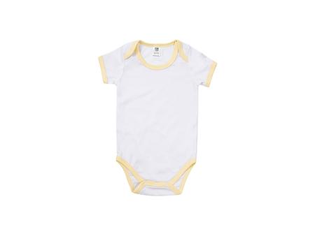Mono Bebé Manga Corta Talla XXL (Borde amarillo,18-24M)