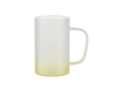 18oz/540ml Glass Mug(Frosted, Gradient Yellow)