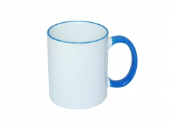 Sublimation 11oz Rim Handle Mug - Light Blue