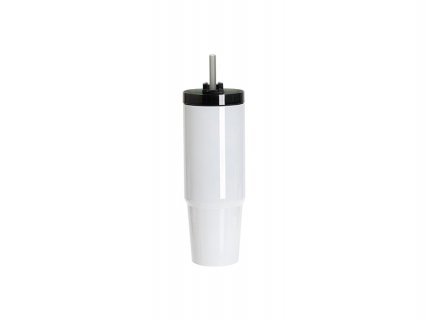 Sublimation Blanks 36oz/1080ml Stainless Steel Travel Tumbler with Lid &amp; Straw(White)