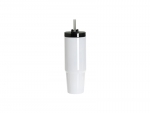 Sublimation Blanks 36oz/1080ml Stainless Steel Travel Tumbler with Lid &amp; Straw(White)
