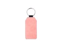 Sublimation PU Leather Key Chain (Pink, Barrel)
