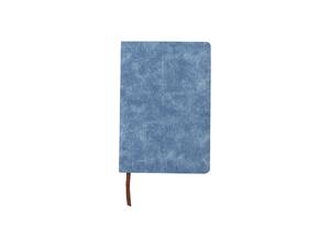 Engraving Leather Notebook(Denim Blue W/ Black,14.7*21*1.2cm)