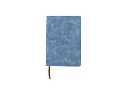 Engraving Leather Notebook(Denim Blue W/ Black,14.7*21*1.2cm)