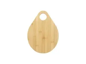 Engraving Bamboo Cutting Board (24*33*1cm,Drop Shaped with Large Hole)