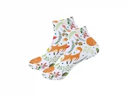 25cm Men Sublimation Ankle Socks (Full White) MOQ: 600pairs