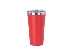 16oz/480ml Powder Coated Stainless Steel Tumbler(Red)MOQ:1000pcs