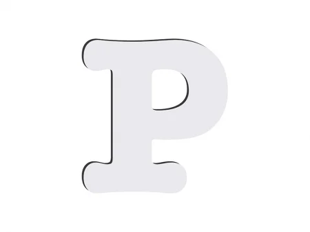 Sublimation HB Letters - P (MOQ: 36)