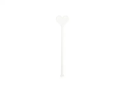 Sublimation Blanks Acrylic Drink Stirrers (3*14.5*0.4cm,Heart Shape)