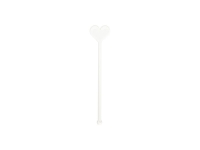 Sublimation Blanks Acrylic Drink Stirrers (3*14.5*0.4cm,Heart Shape)