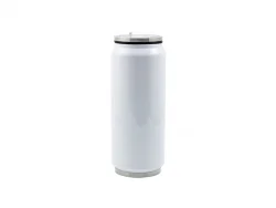 Sublimation 12oz/350ml Stainless Steel Coke Can with Straw (White)