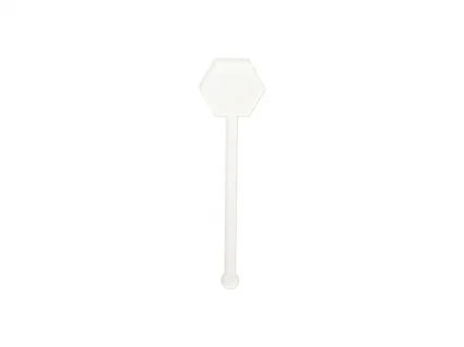 Sublimation Blanks Acrylic Drink Stirrers (3*10*0.4cm,Hexagon Shape)