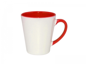 Sublimation 12oz Inner Rim Color Mug (Red)