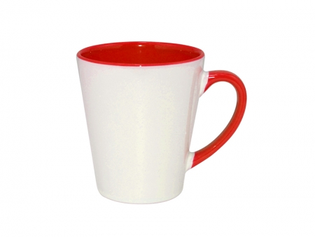 Sublimation 12oz Inner Rim Color Mug (Red)