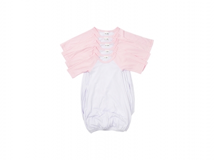 Sublimation Blanks Baby Nightdress Long Sleeve Raglan(Pink)