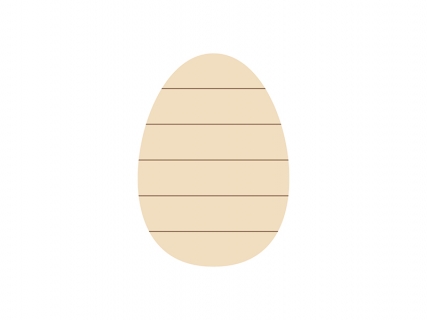 Sublimation Blanks Easter Egg Shaped Plywood Sign w/ Stripes (27*38*1.5cm)