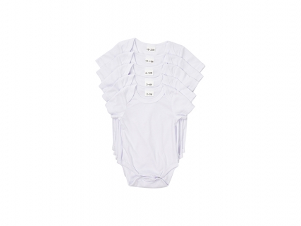 Sublimation Blanks Baby Onesie Short Sleeve(White)