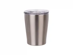 Sublimation 8oz/240ml Stainless Steel Milk Mug w/ Plastic Lid (Silver)
