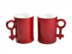 Sublimation 10oz Couple Color Changing Mugs(Red)