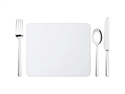 Sublimation 19*23cm PU Leather Placemat (White)