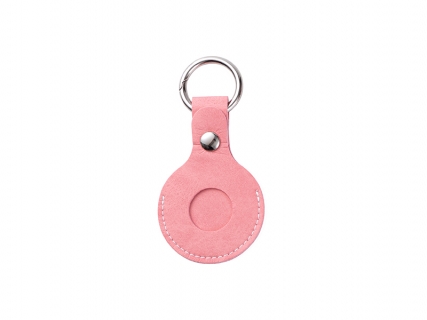 Sublimation Blanks PU AirTag Keychain Holder(Pink)