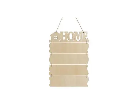 5 Piezas Madera Contrachapada HOME Señales Colgantes (Rectángulo)