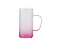22oz/650m Glass Mug(Frosted, Gradient Green)