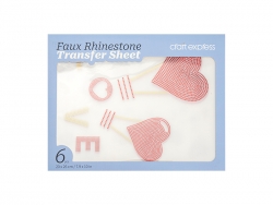 Faux Rhinestone Transfer Sheet 6pcs(Balloon w/ Heart)