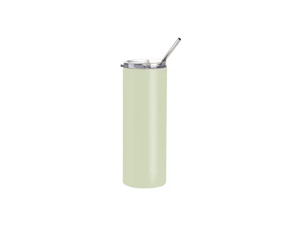 Sublimation 20oz/600ml Stainless Steel Tumbler with Straw &amp; Lid(Matte, Light Green)