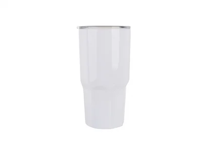 Sublimation 30oz Stainless Steel Tumbler W/ Octagonal Bottom (White)