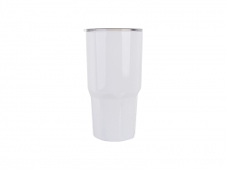Sublimation 30oz Stainless Steel Tumbler W/ Octagonal Bottom (White)