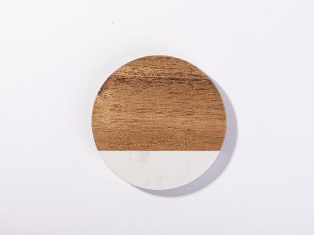 Engraving Marble Wood Coasters(Round, φ10*1cm)MOQ: 500pcs