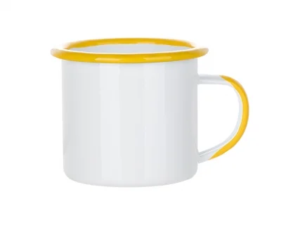 Sublimation 12oz/360ml Inner and Rim Enamel Mug (Yellow)