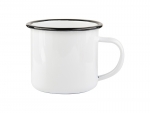 Sublimation 12oz/360ml Enamel Cup with Black Rim