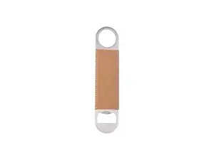Sublimation PU Stainless Steel Bottle Opener (Brown, 17.7*4cm)