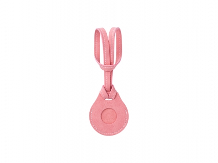 Sublimation Blanks PU AirTag Holder with Strap Bag Charm(Pink)
