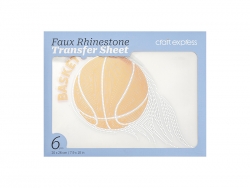 Faux Rhinestone Transfer Sheet 6pcs(Basket Ball)