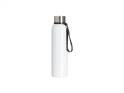 Sublimation Blanks 27oz/800ml Stainless Steel Bottle w/ Black Portable String (White)