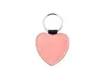 Sublimation PU Leather Key Chain (Pink, Heart)