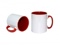 Sublimation 10oz Inner Rim Color Mug(Red)