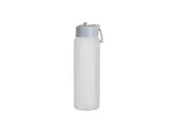 Garrafa Desportiva Vidro Fosco 32oz/950ml Sublimação com Canudo e Tampa Cinza